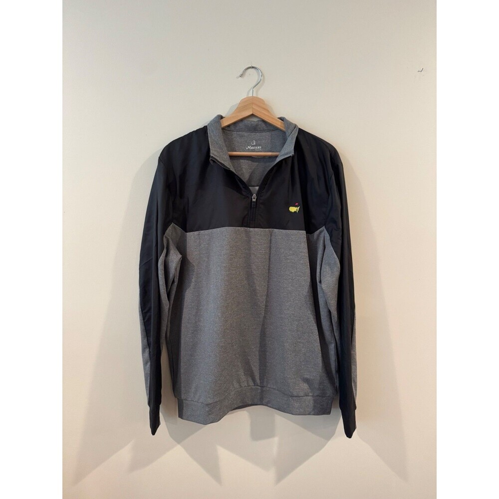 Masters Black and Grey Hybrid Wind Performance Tech 1/4 Zip Pullover